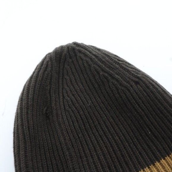 Gucci Beanie Knit Cap Logo Bicolor M Brown GY03 MQ OH main image 6